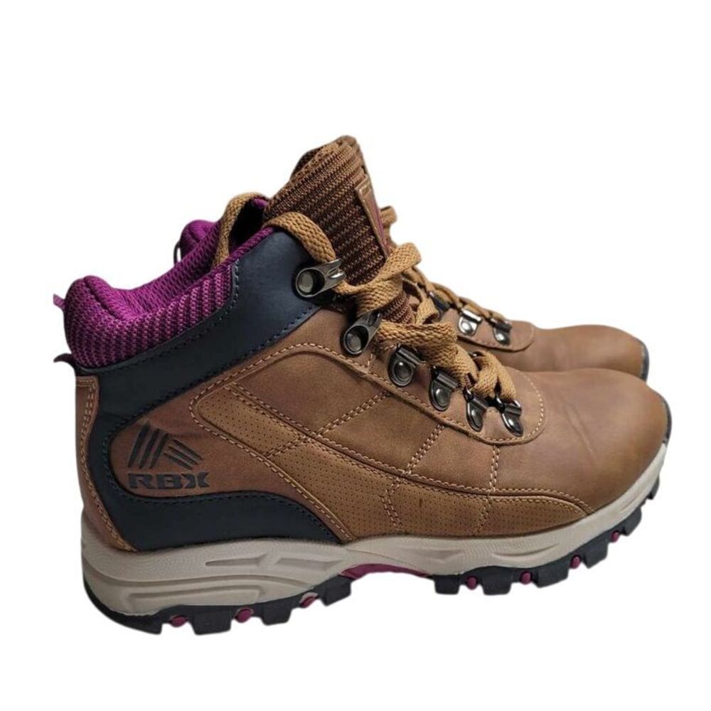 Reebok Tan and‎ Purple Hiking Boots Women's 6-6.5